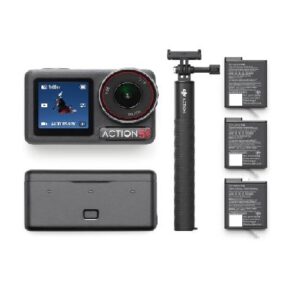 DJI Osmo Action 5 Pro Adventure Combo, Action Camera, Bursting With 40MP of Action, 4K/120fps, 1/1.3″Sensor, Dual OLED Touchscreens