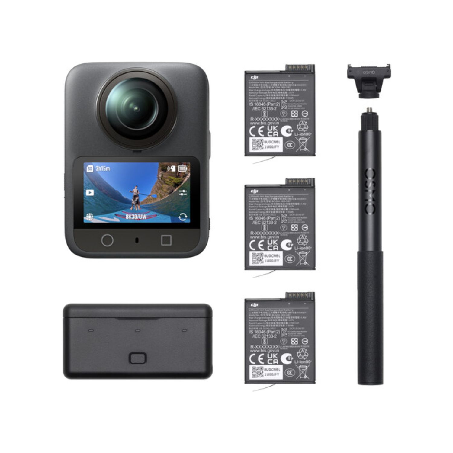 DJI Osmo 360 Adventure Combo, 360 Camera With 1-Inch 360° Imaging, Extended Battery Life With 3 Batteries, Native 8K 360° Video, 4K/120fps & 170° Boost Video