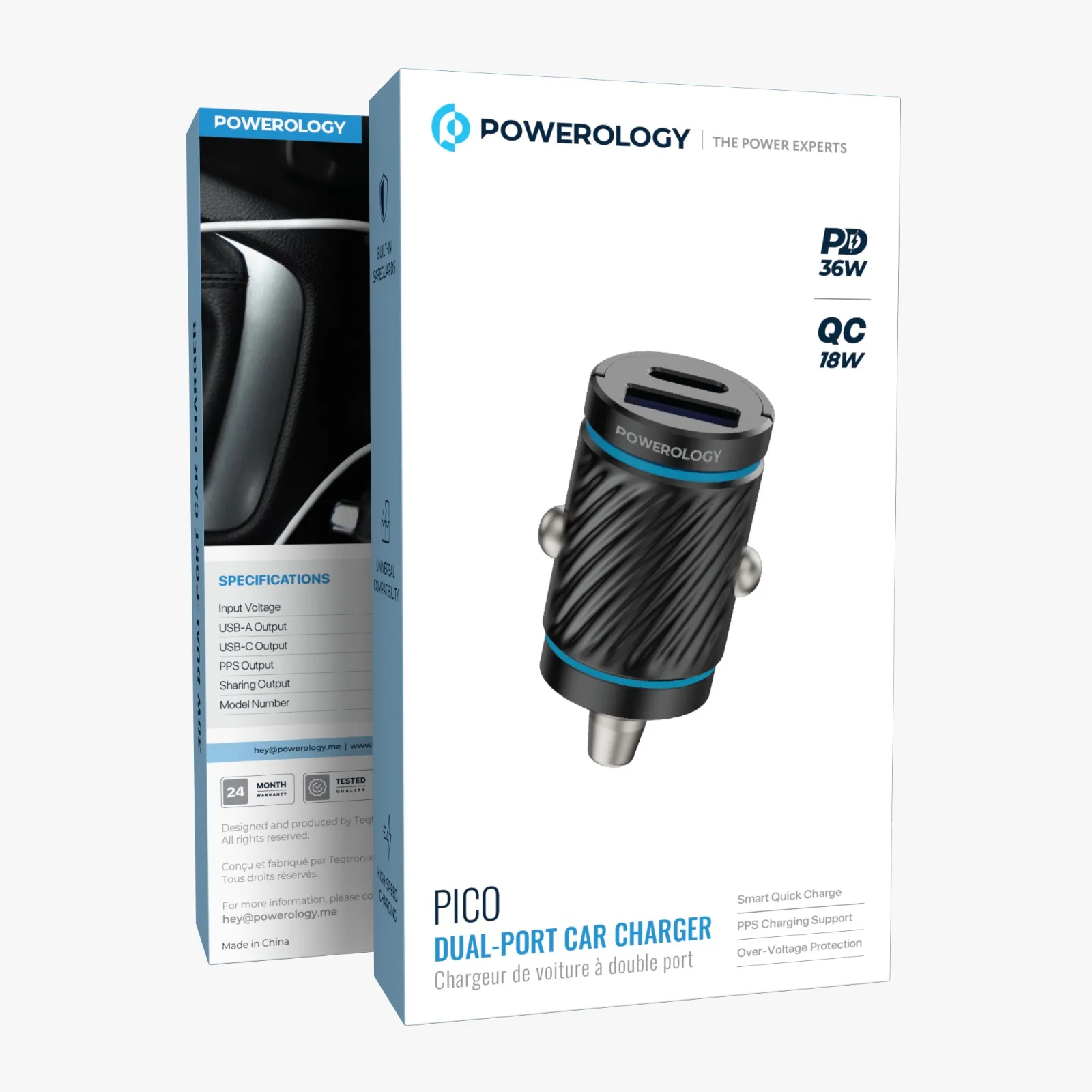 Powerology Pico Dual-Port Car Charger
