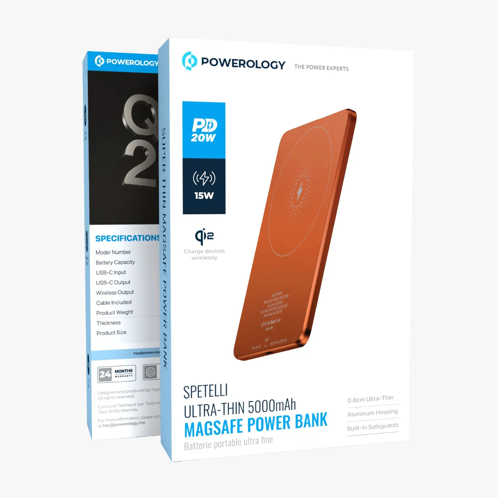 Powerology Ultra-Thin 5000mAh MagSafe Power Bank