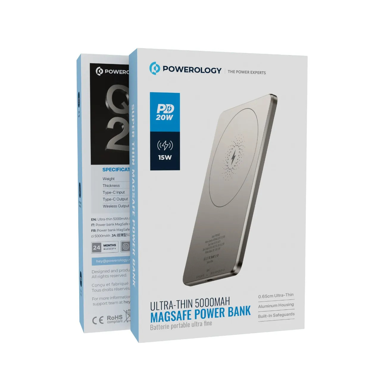 Powerology Ultra-Thin 5000mAh MagSafe Power Bank