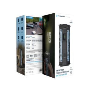 Powerology TorchPower 20000mAh Power Bank  Built-in Flashlight