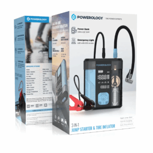 Powerology 3 in 1 Jump Starter & Tire Inflator