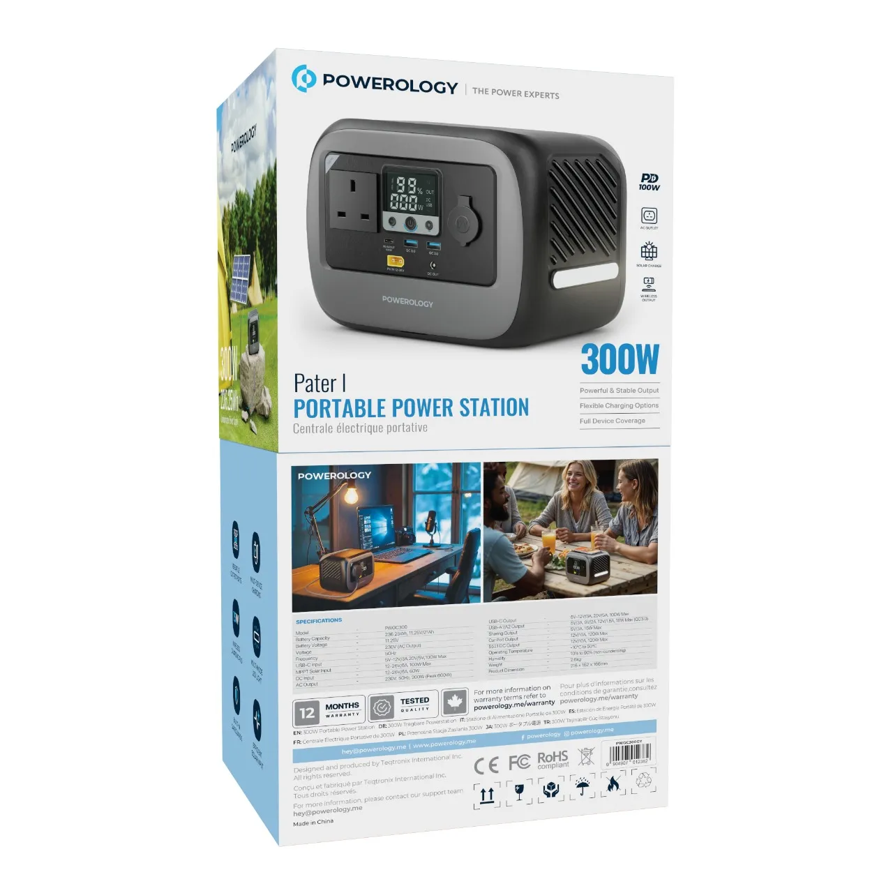 Powerology Pater I Portable Power Station 300W