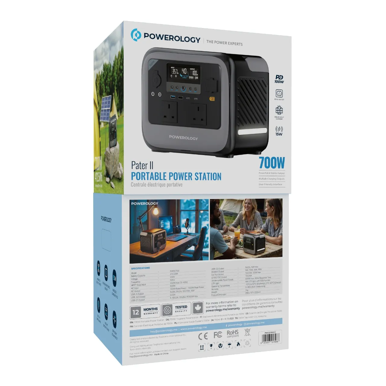 Powerology Pater II Portable Power Station 700W