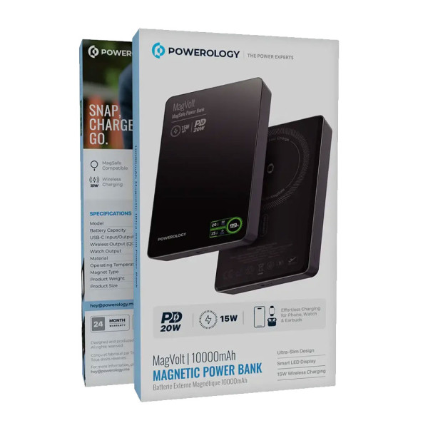 Powerology MagVolt 10000mAh Magnetic Power Bank