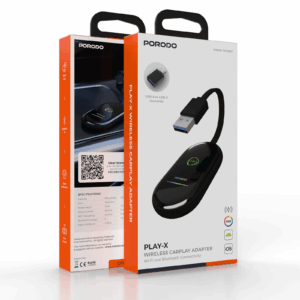 Porodo Play-X Wireless CarPlay Adapter with Wi-Fi & Bluetooth Connectivity