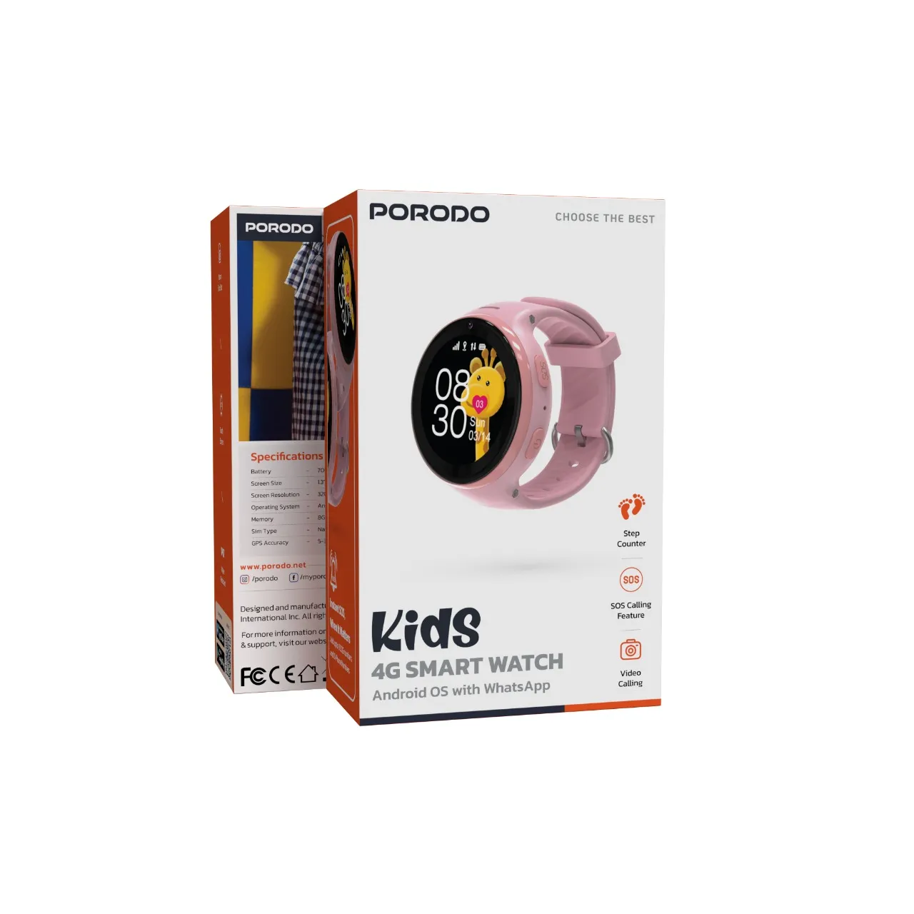 Porodo Kids 4G Smart Watch Android OS With WhatsApp