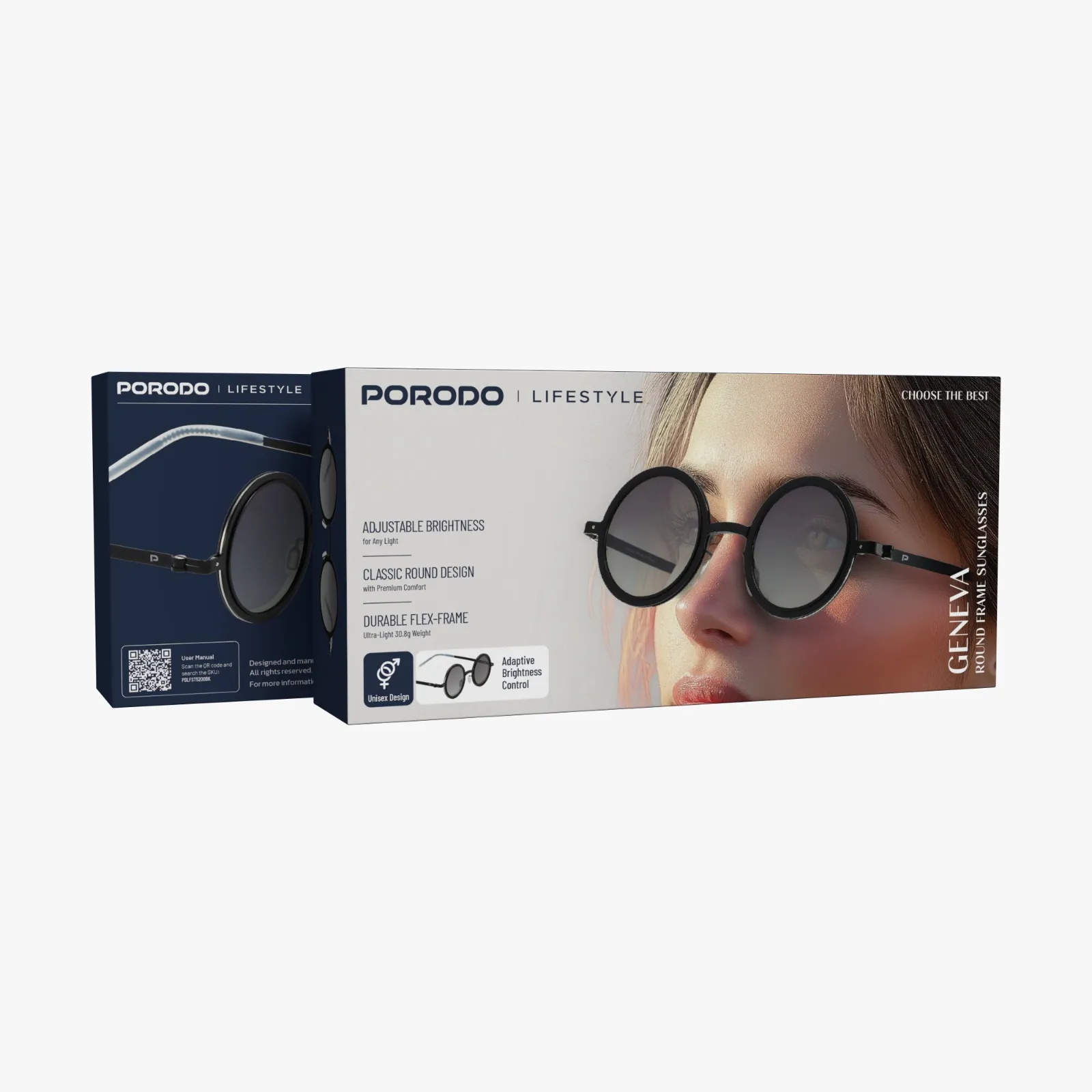 Porodo Lifestyle Geneva Round Frame Sunglasses
