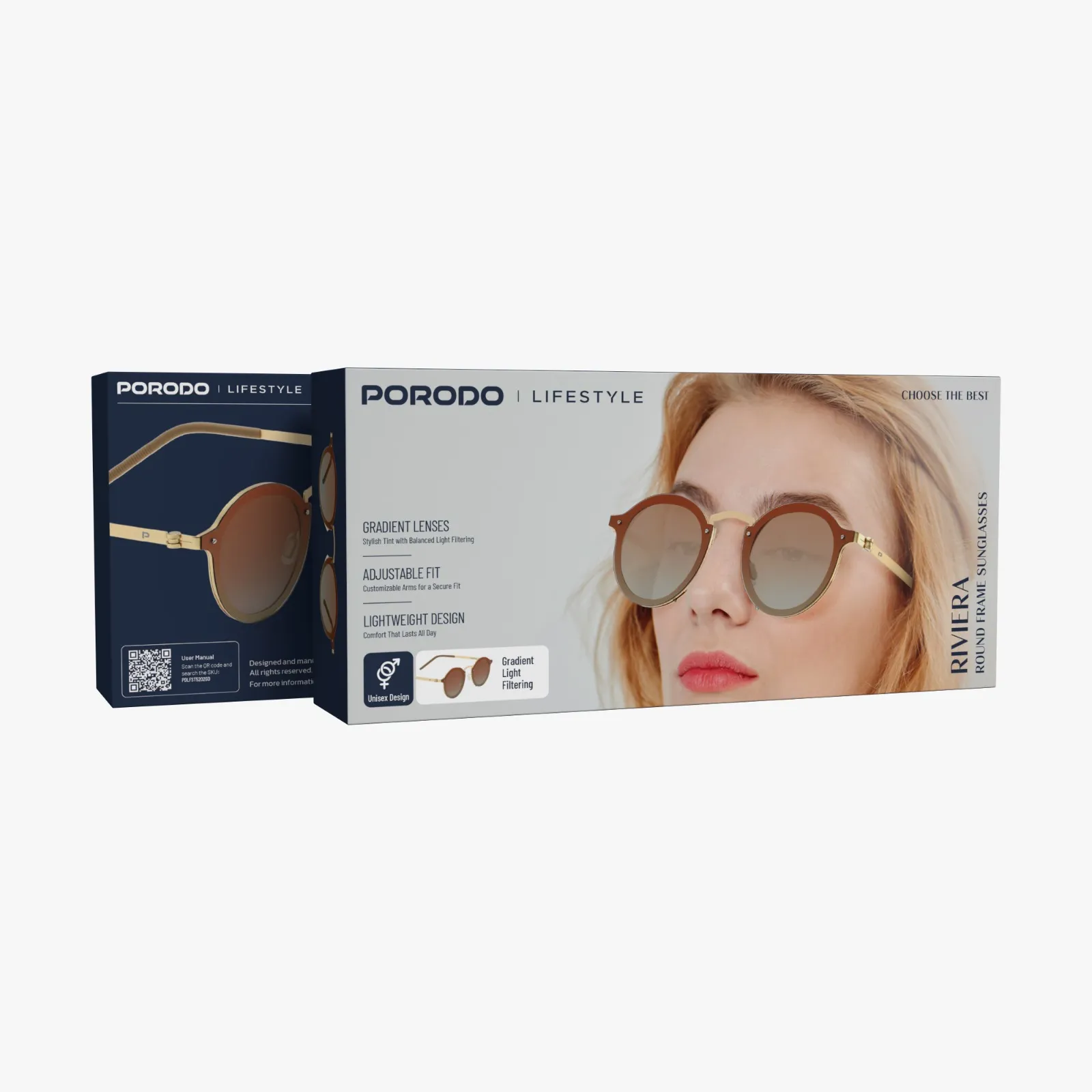 Porodo Lifestyle Geneva Round Frame Sunglasses