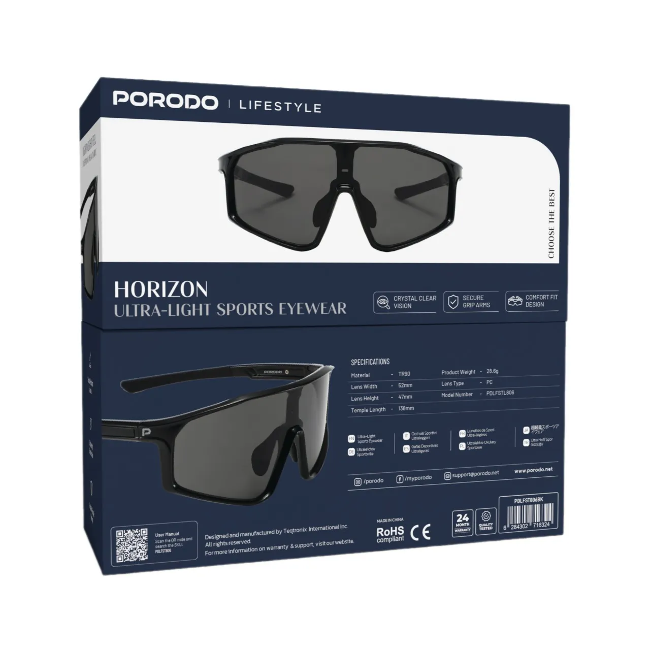 Porodo Lifestyle Horizon Ultra-Light Sports Eyewear