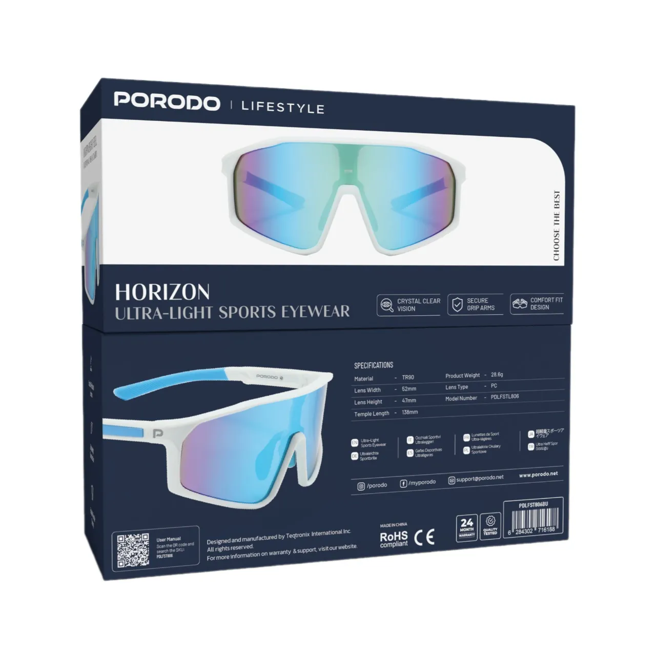 Porodo Lifestyle Horizon Ultra-Light Sports Eyewear