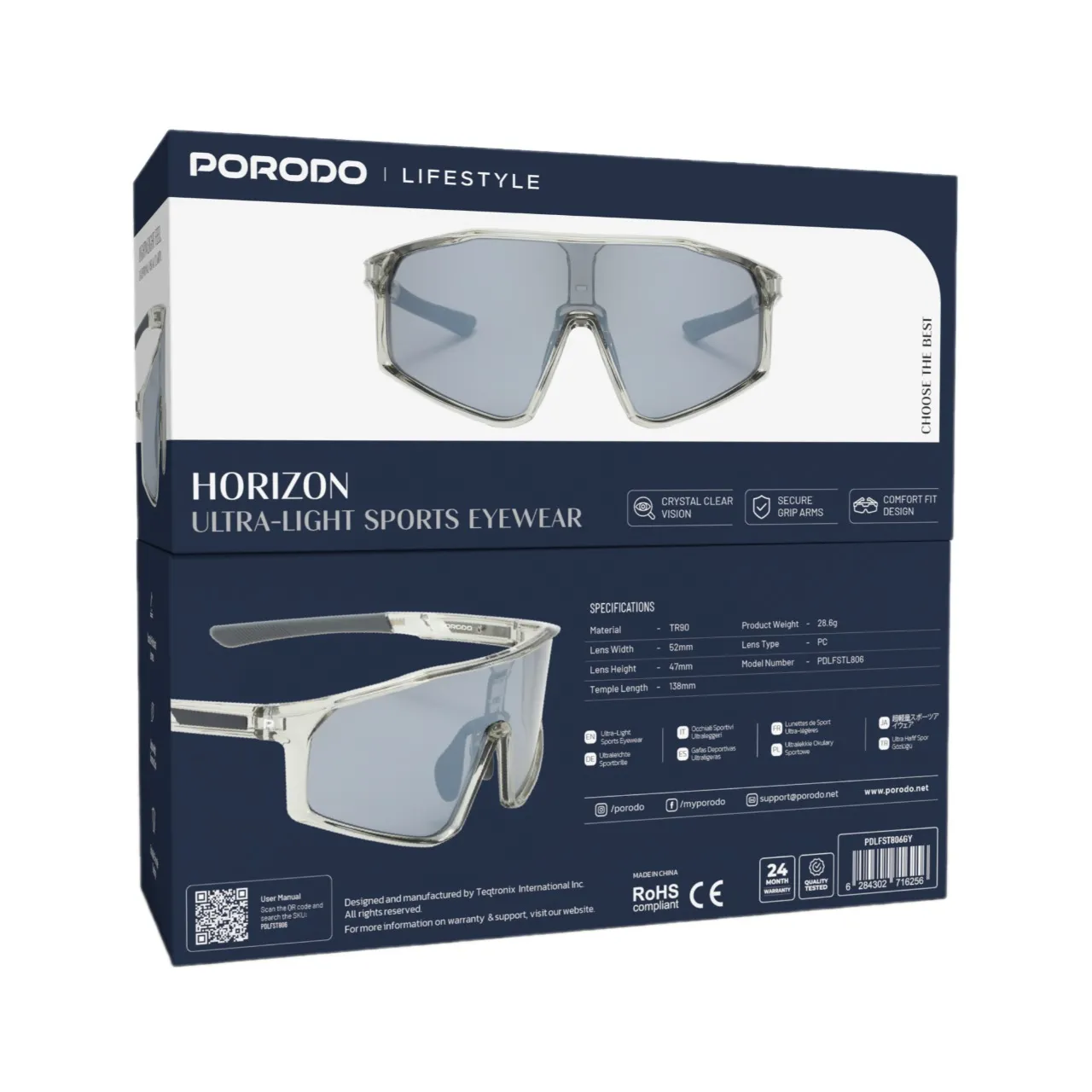 Porodo Lifestyle Horizon Ultra-Light Sports Eyewear