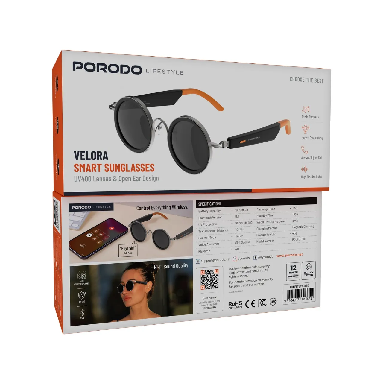 Porodo Lifestyle Velora Smart Sunglasses
