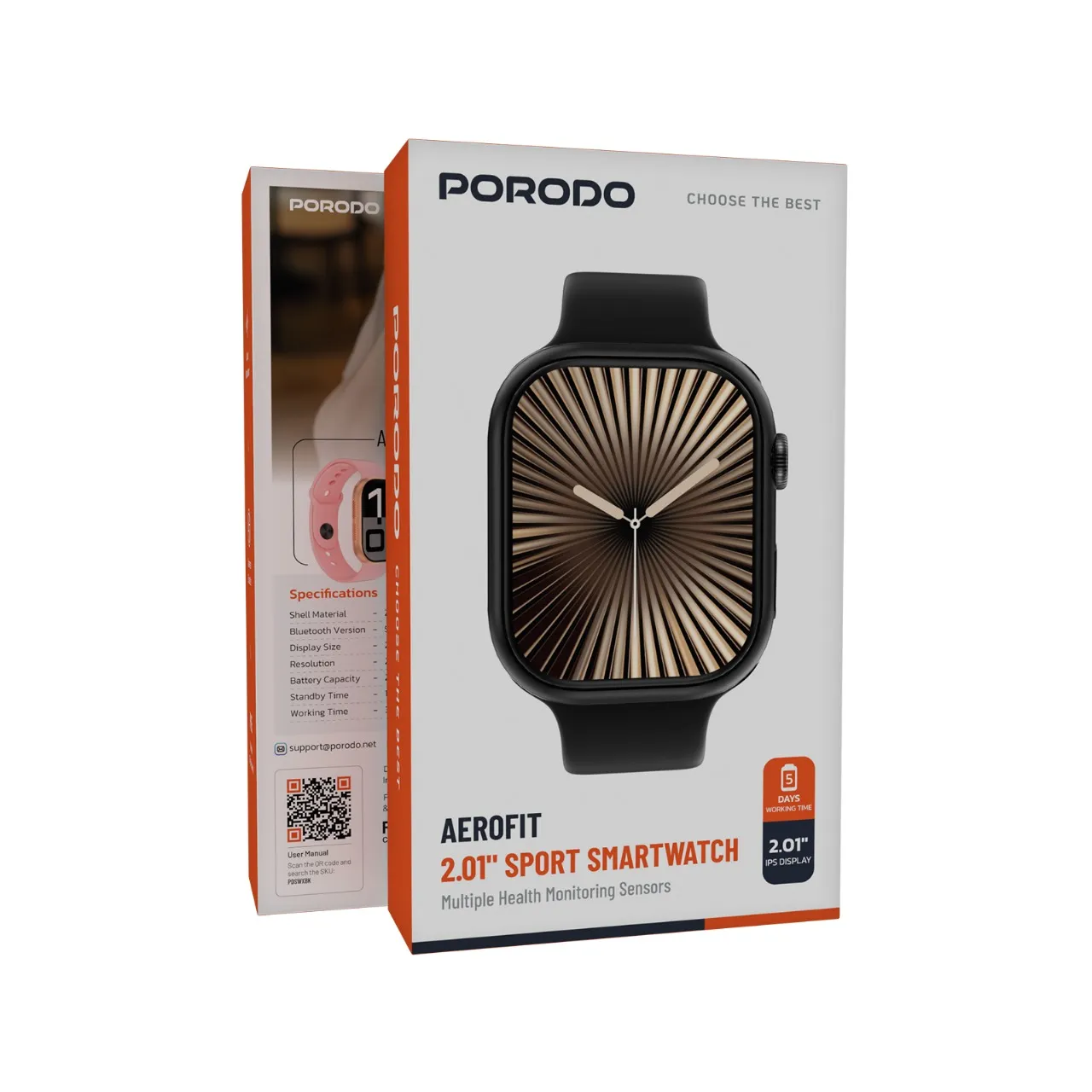 Porodo Aerofit 2.01″ Sport Smartwatch