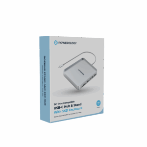 Powerology 24″” iMac Compatible Usb-C Hub & Stand With SSD  Enclosure