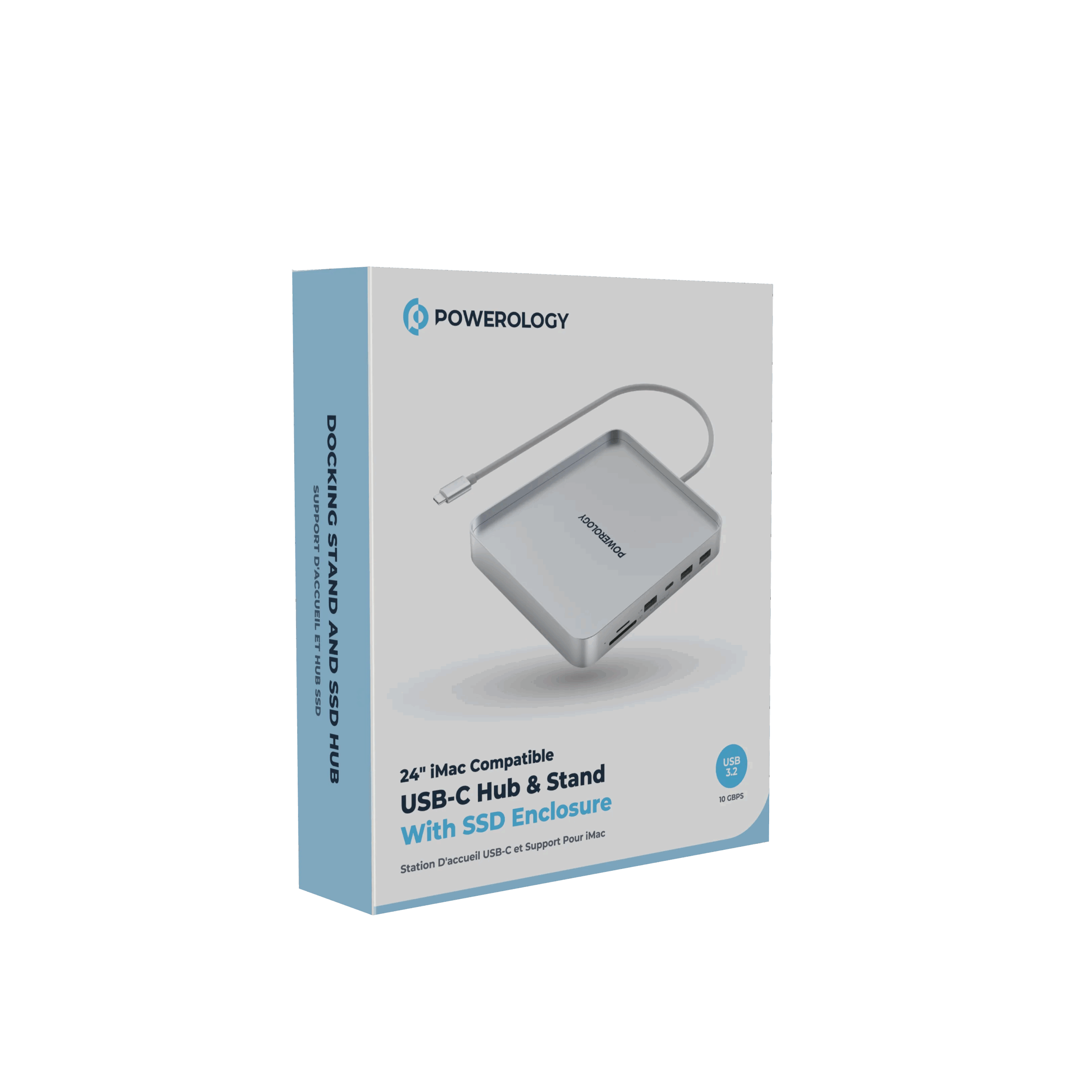 Powerology 24″” iMac Compatible Usb-C Hub & Stand With SSD  Enclosure