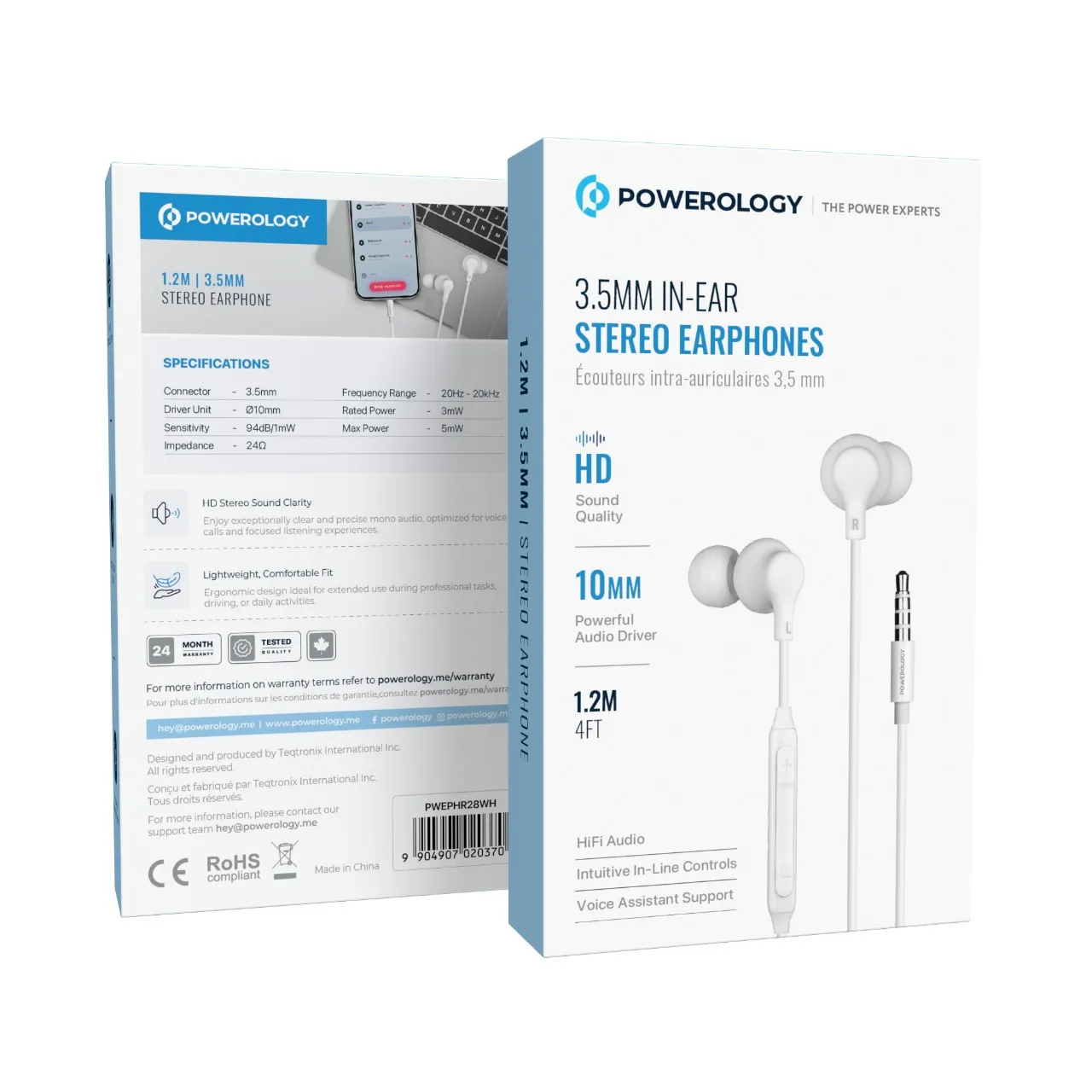 Powerology 3.5mm In-Ear Stereo Earphones