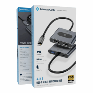 Powerology 4 In 1 USB-C Multi-Function Hub PD 100W