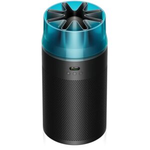 HushJet™ Purifier Compact, Quiet air purifier, App controlled, purifies up to 203 sq ft, Captures NO2 (Black/Teal) HJ10 Black/Teal