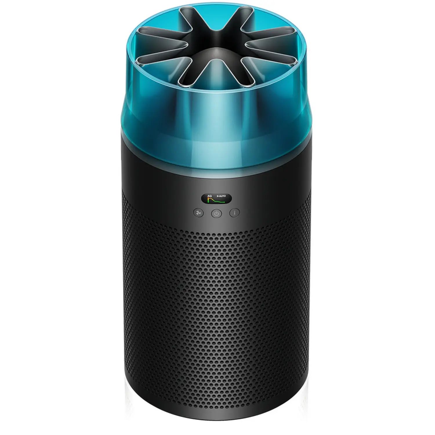 HushJet™ Purifier Compact, Quiet air purifier, App controlled, purifies up to 203 sq ft, Captures NO2 (Black/Teal) HJ10 Black/Teal
